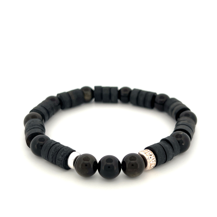 LeatherPearl Armband mit Goldobsidian